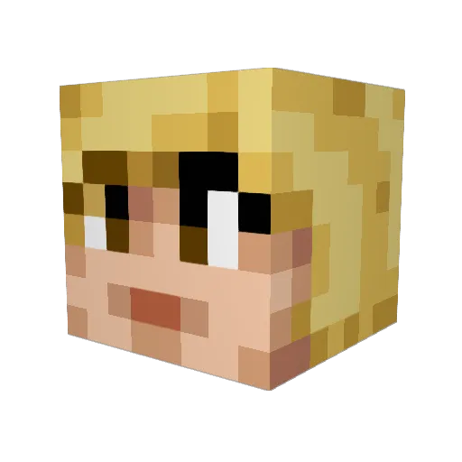 diekathy Minecraft avatar head, 3D render