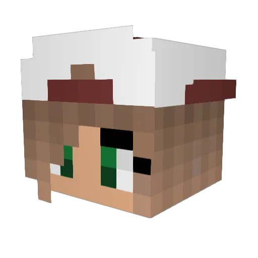 dieseLeni Minecraft avatar head, 3D render