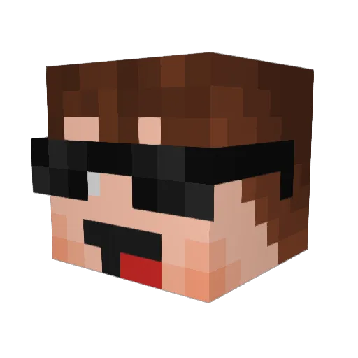 dieserBuschi Minecraft avatar head, 3D render
