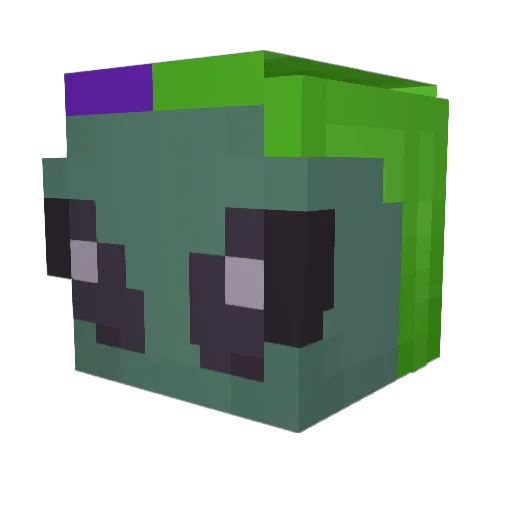 dieser_alien Minecraft avatar head, 3D render