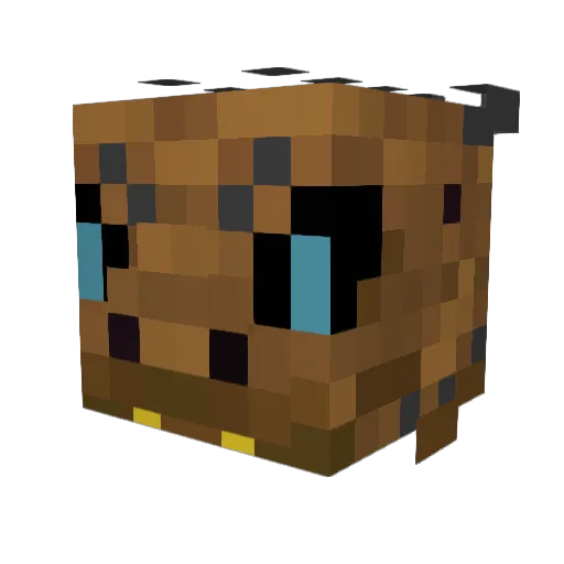 diestraw Minecraft avatar head, 3D render