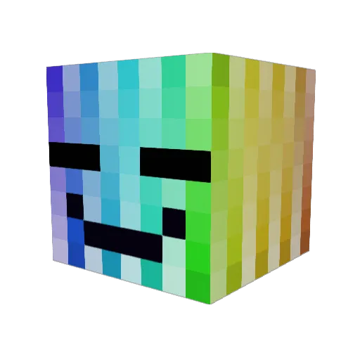 dietbong Minecraft avatar head, 3D render