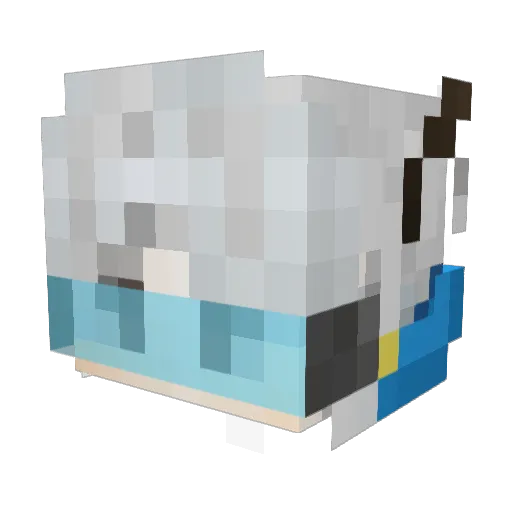 dieu417 Minecraft avatar head, 3D render
