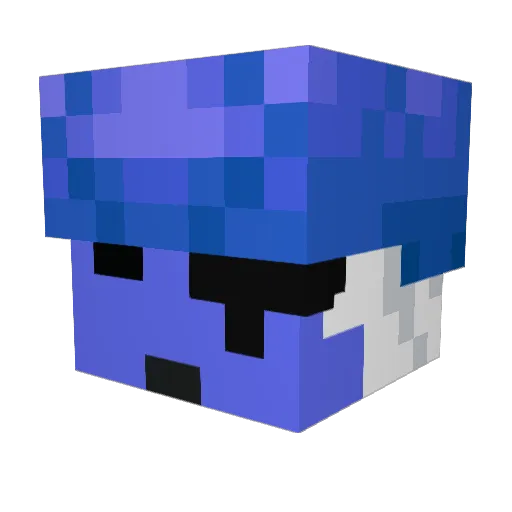 dievse Minecraft avatar head, 3D render