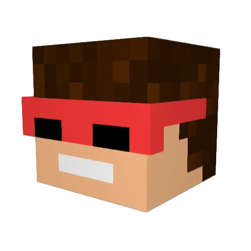 diewhy Minecraft avatar head, 3D render