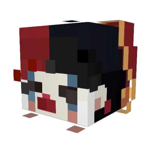diexfn1 Minecraft avatar head, 3D render