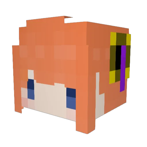 diexpo Minecraft avatar head, 3D render