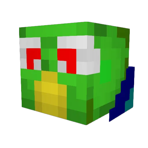 diezahnbuerste Minecraft avatar head, 3D render