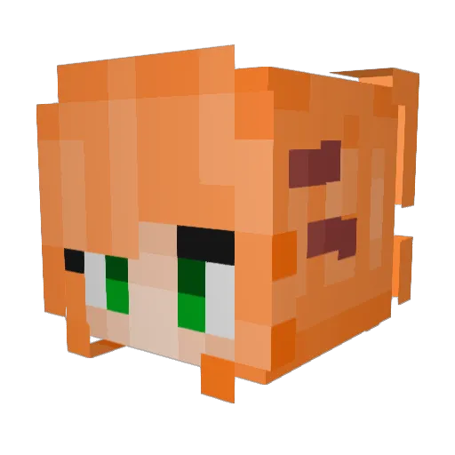 differentplane Minecraft avatar head, 3D render