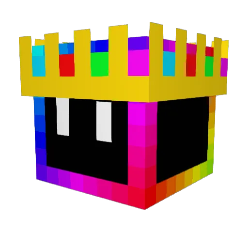 difflow Minecraft avatar head, 3D render