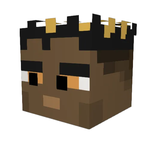 diffn Minecraft avatar head, 3D render