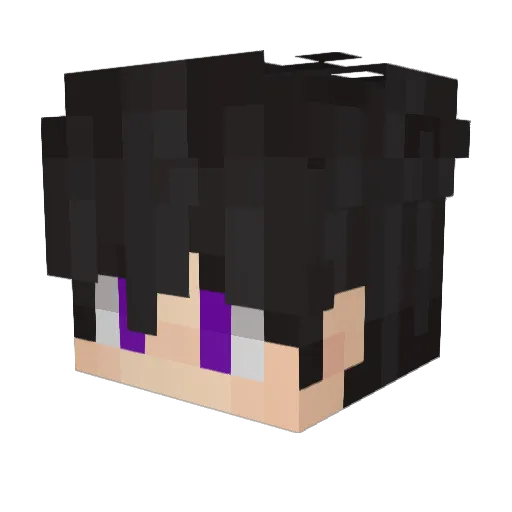 diffracted Minecraft avatar head, 3D render