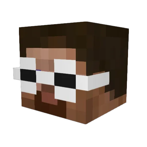 digchez Minecraft avatar head, 3D render