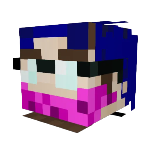 digdinho Minecraft avatar head, 3D render