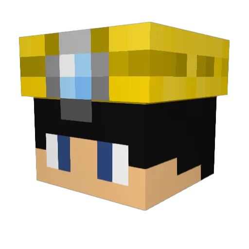 digduggg Minecraft avatar head, 3D render