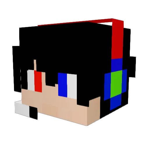 dige_fan Minecraft avatar head, 3D render