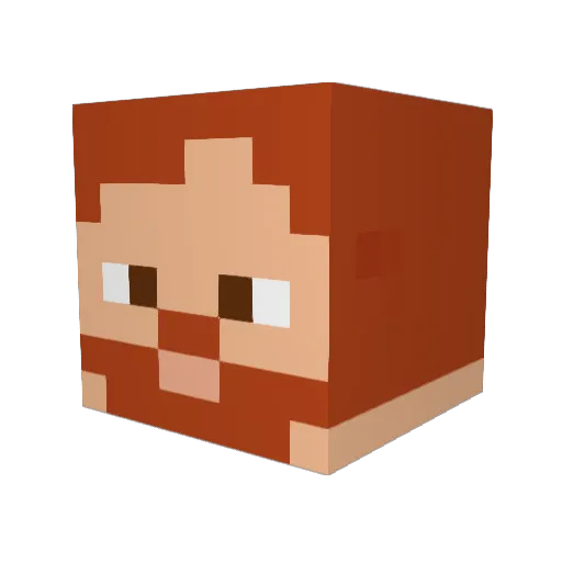 digeybo Minecraft avatar head, 3D render