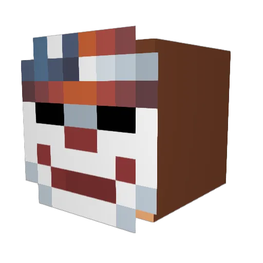 diggerassassin Minecraft avatar head, 3D render