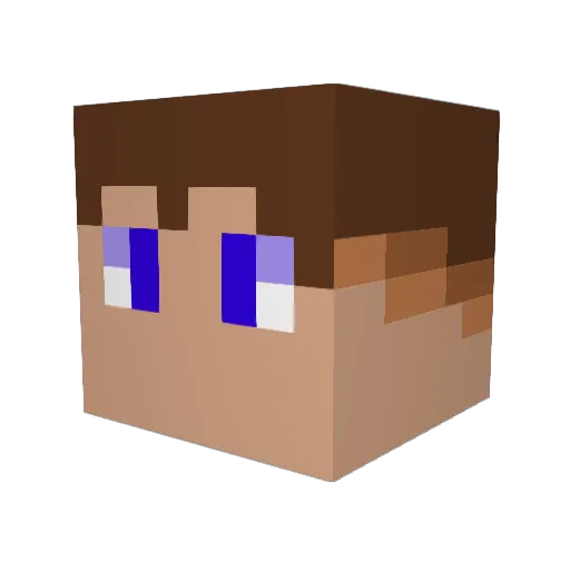 diggergibby Minecraft avatar head, 3D render