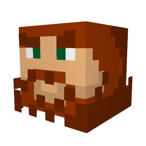 diggerydo Minecraft avatar head, 3D render