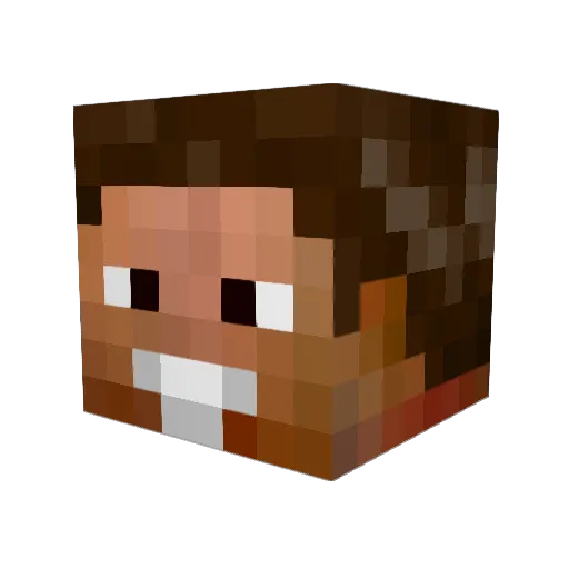 diggydine Minecraft avatar head, 3D render