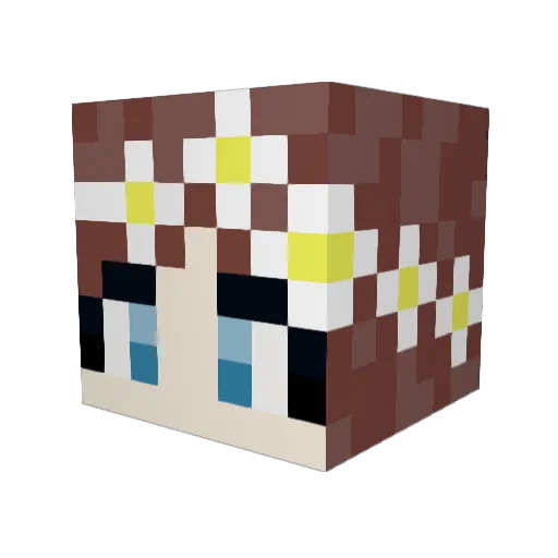 digijak Minecraft avatar head, 3D render