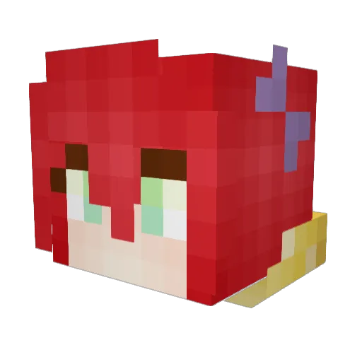 digikid Minecraft avatar head, 3D render