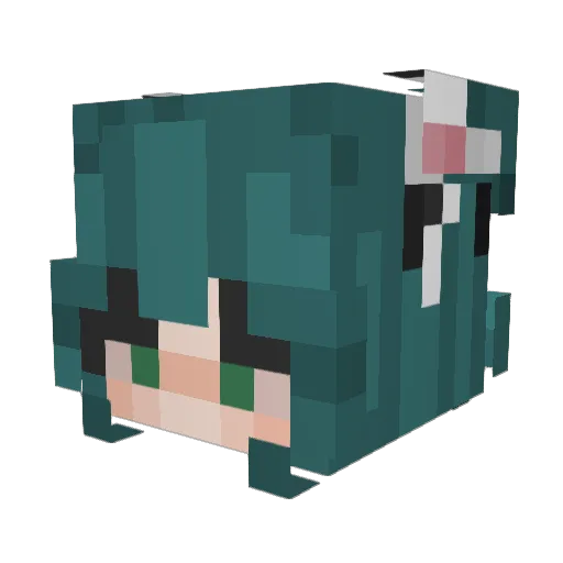 digiko_dog Minecraft avatar head, 3D render