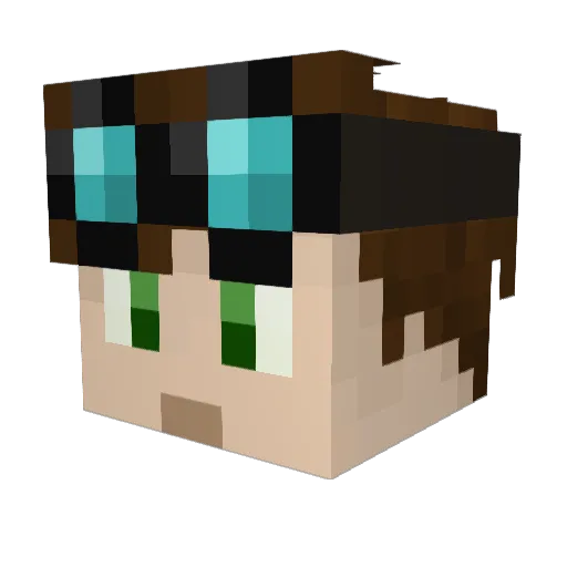 digimbyte Minecraft avatar head, 3D render