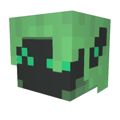digimint Minecraft avatar head, 3D render