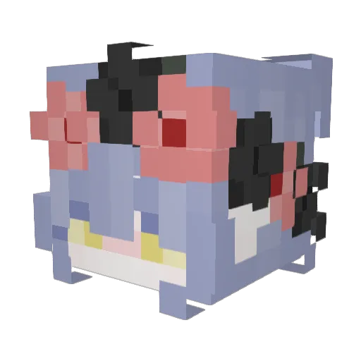 digitalcrook Minecraft avatar head, 3D render