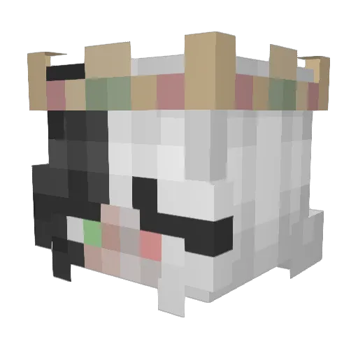 digitizer Minecraft avatar head, 3D render