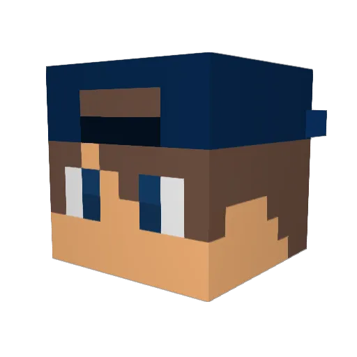 digolucena Minecraft avatar head, 3D render