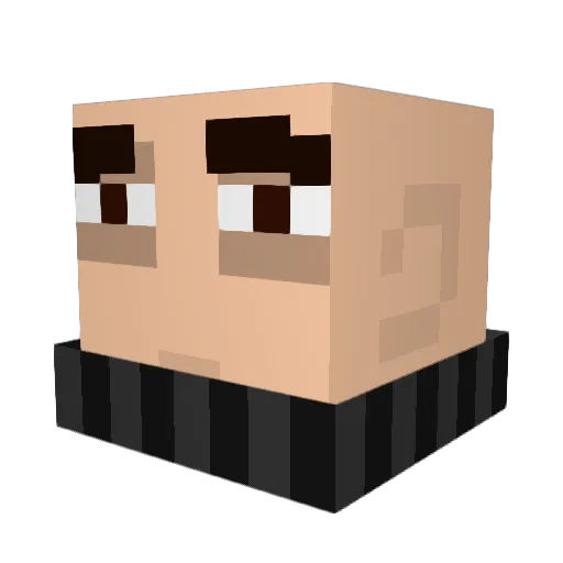 dihpicable_me Minecraft avatar head, 3D render