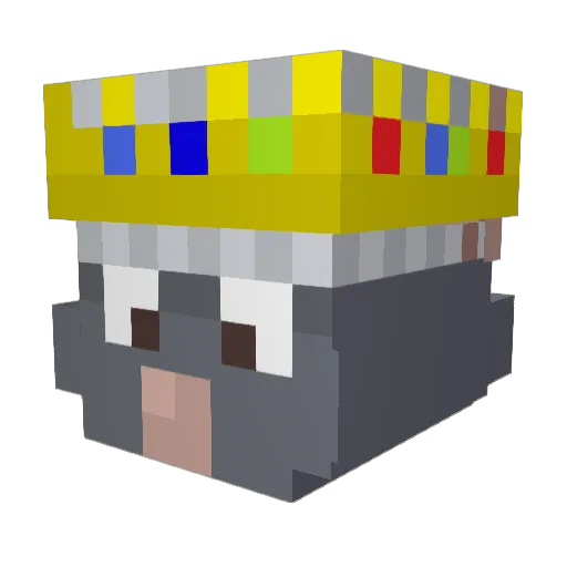 dihq Minecraft avatar head, 3D render