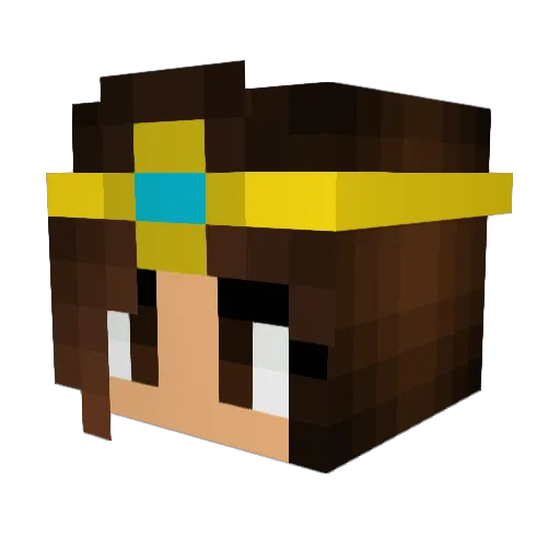 diiddles Minecraft avatar head, 3D render
