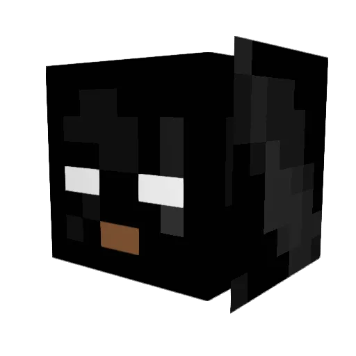 dikkenvnostende Minecraft avatar head, 3D render