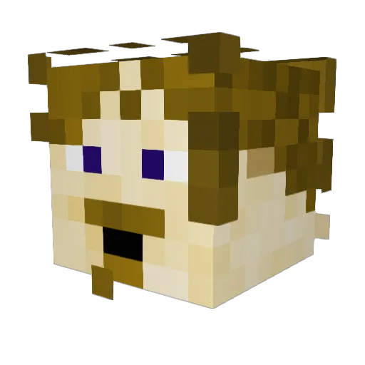 dikledpickles Minecraft avatar head, 3D render
