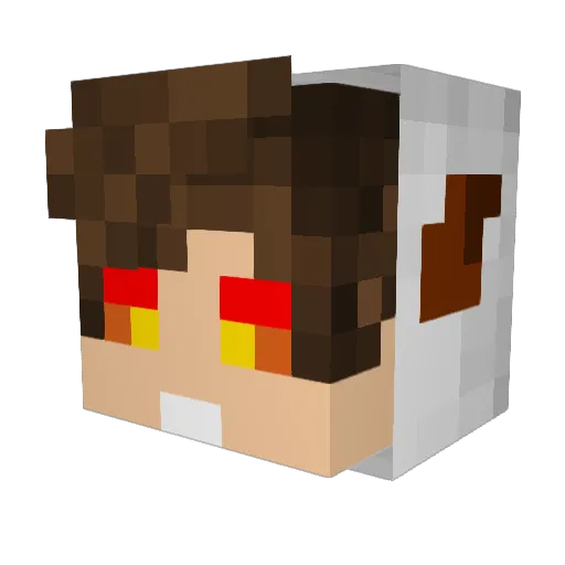 dilapper Minecraft avatar head, 3D render