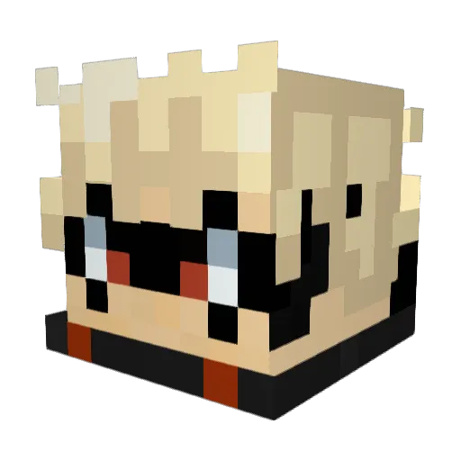 dilarace Minecraft avatar head, 3D render