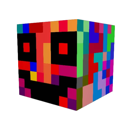 dilbert_three Minecraft avatar head, 3D render