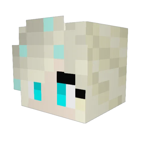dilbonik Minecraft avatar head, 3D render