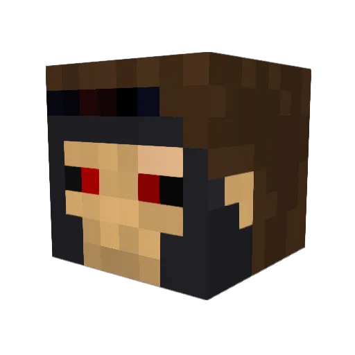 dilenman Minecraft avatar head, 3D render