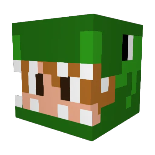 dillcraft Minecraft avatar head, 3D render