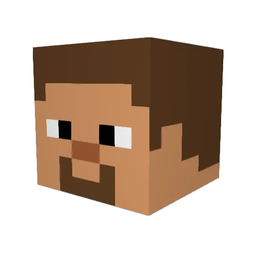 dimaaftaritet Minecraft avatar head, 3D render