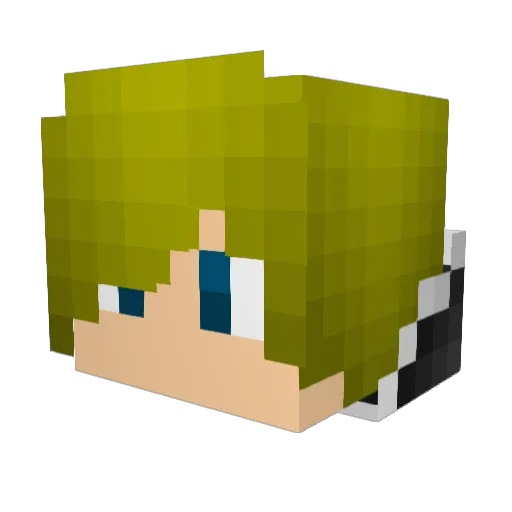 dimasasas2 Minecraft avatar head, 3D render