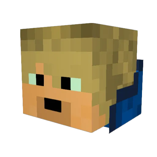 dimasis8 Minecraft avatar head, 3D render