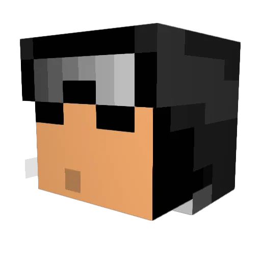 dimceee Minecraft avatar head, 3D render