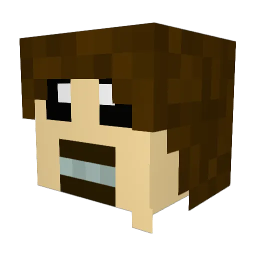 dime12804 Minecraft avatar head, 3D render