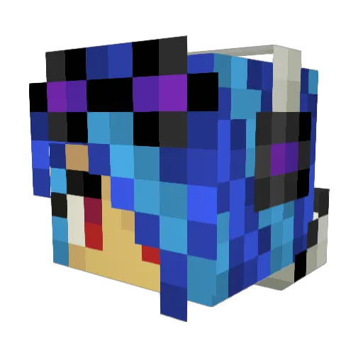dimeah Minecraft avatar head, 3D render